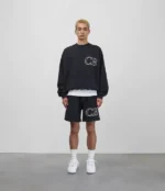 Black Cole Buxton CB Italic Outline Shorts