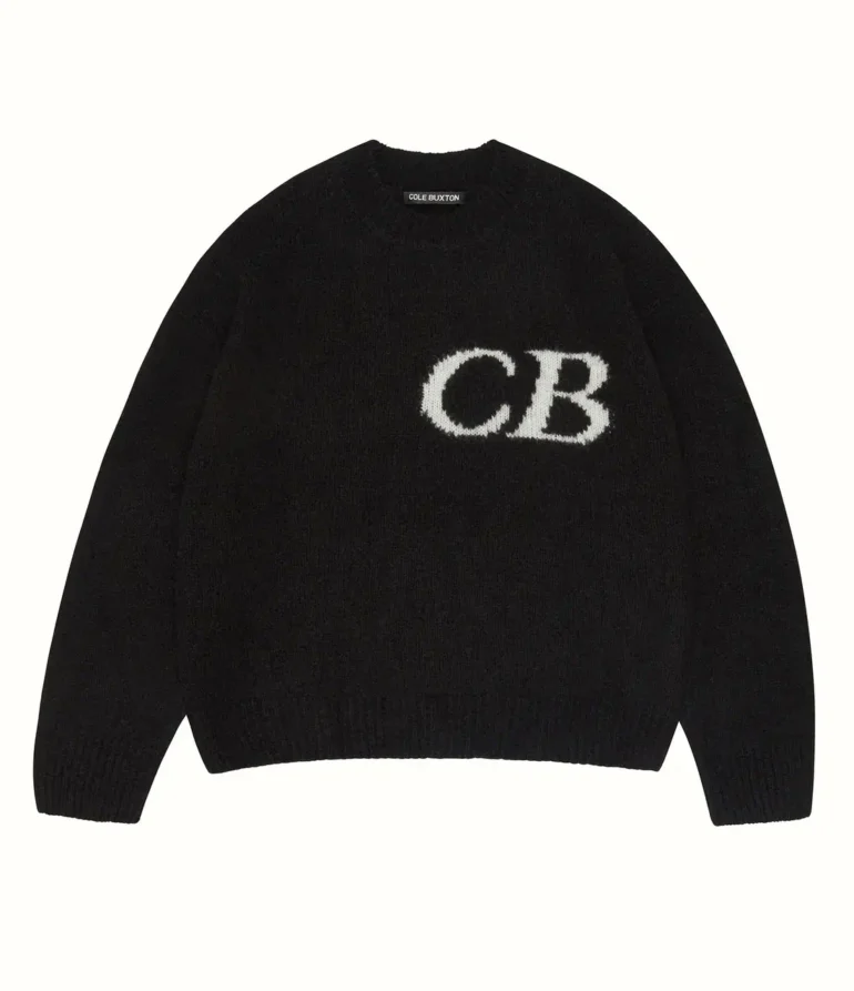 Black Cole Buxton CB Logo Knit Sweater