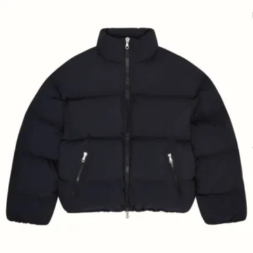 Black Cole Buxton Cropped Insulated Puffer Jacket