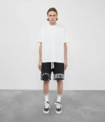 Black Cole Buxton Cut-Off Varsity Shorts