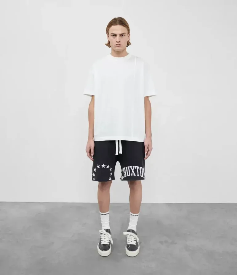 Black Cole Buxton Cut-Off Varsity Shorts
