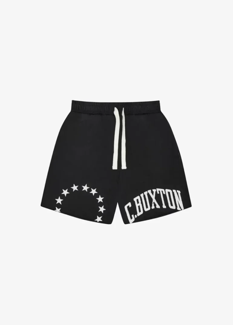 Black Cole Buxton Cut-Off Varsity Shorts