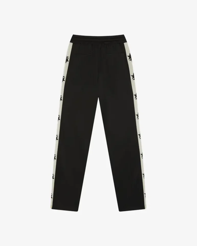 Black Cole Buxton Two Star Tape Track Pants