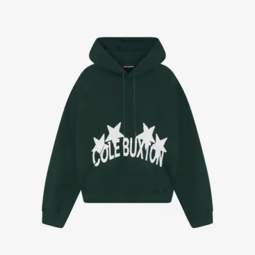 Cole Buxton 4 Star Hoodie Forest Green