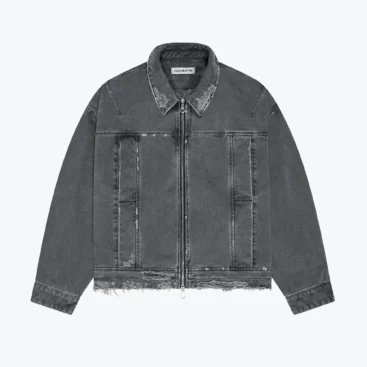 Cole Buxton Distressed Carpenter Jacket Washed Black