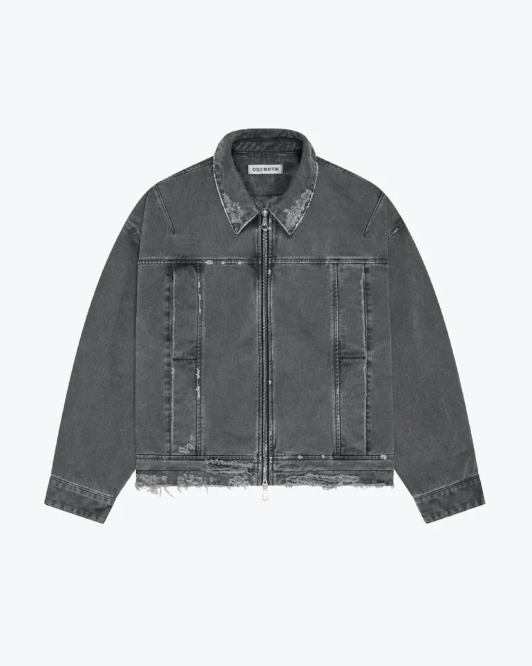Cole Buxton Distressed Carpenter Jacket Washed Black
