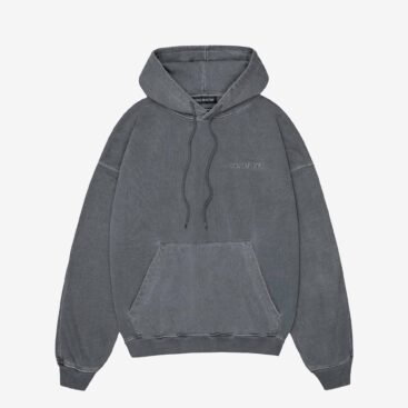 Cole Buxton Heavyweight Warm Up Hoodie Washed Black