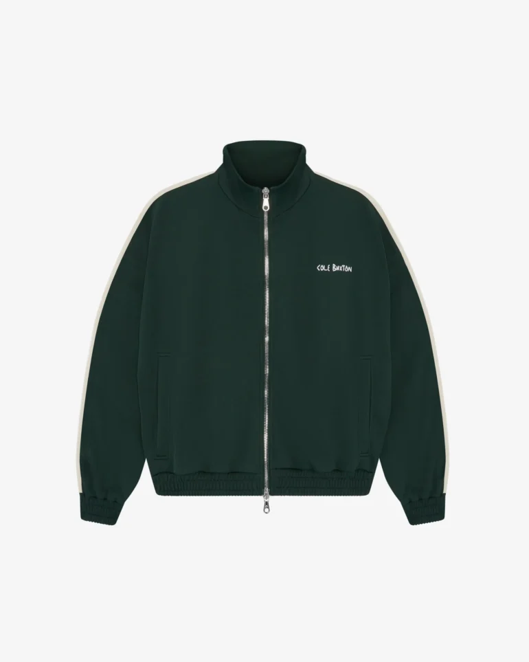 Forest Green Cole Buxton Hand Embroidery Track Jacket
