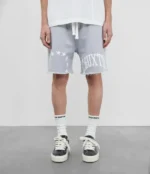 Grey Cole Buxton Cut-Off Varsity Shorts