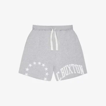 Grey Cole Buxton Cut-Off Varsity Shorts